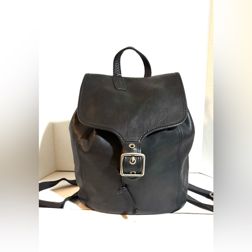 Coach vintage unisex Black Leather Bag - Picture 1 of 10